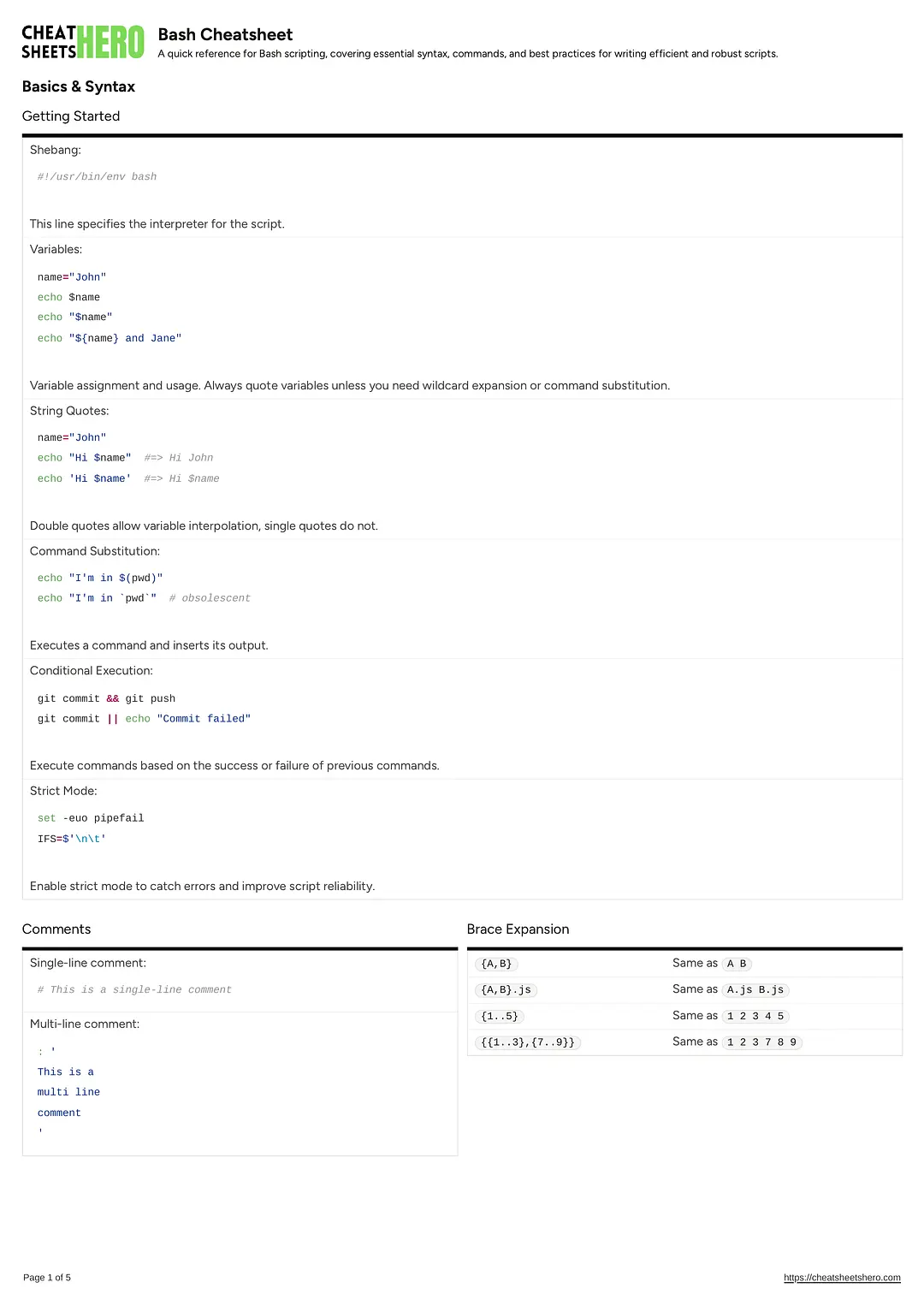 Bash Cheatsheet