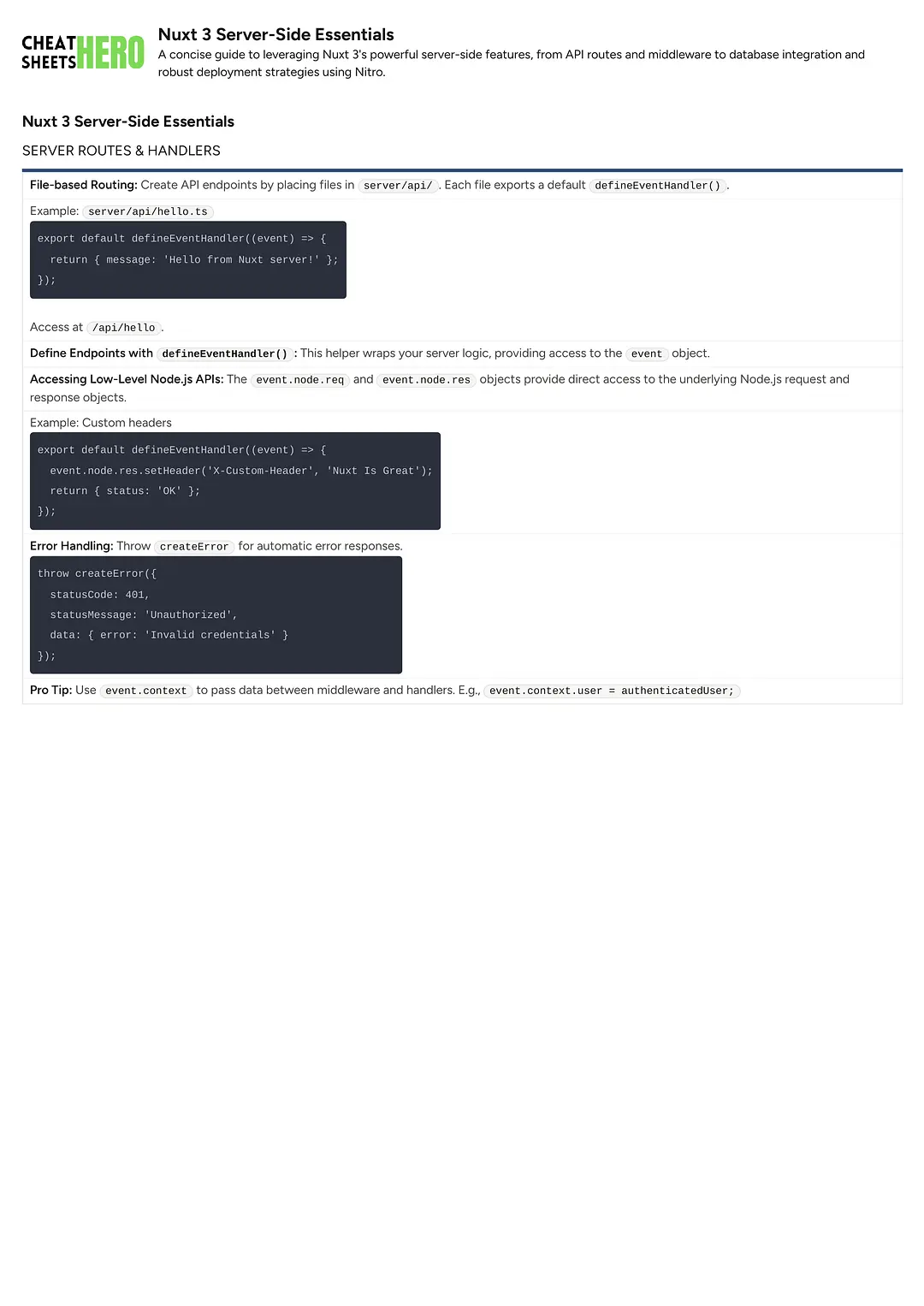 Nuxt 3 Server-Side Essentials