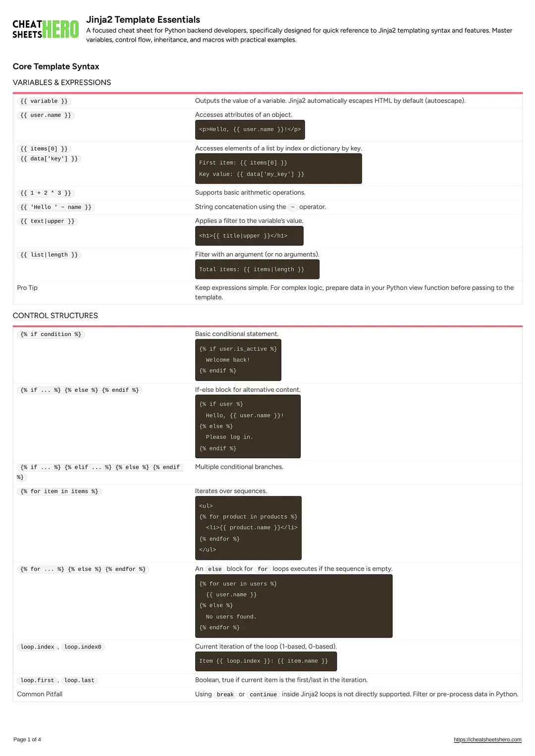 Jinja2 Template Essentials